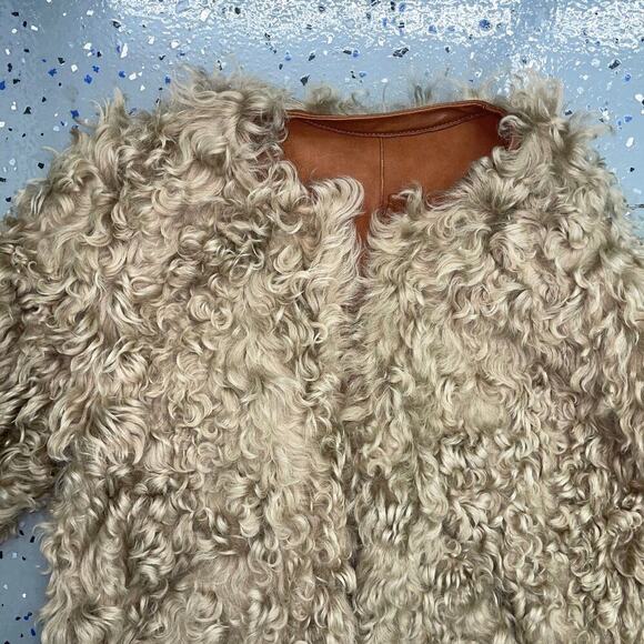 INÈS & MARÉCHAL 100% Lambskin double faced quarter sleeve coat size 36 - Picture 15 of 16